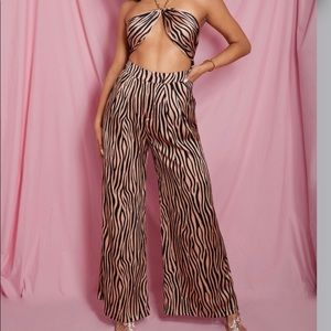Bandeau halter Top & High Waist Pants Sets